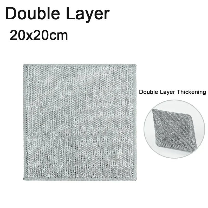 Wire Cleaning Cloth (Pack of 10) – Heavy Duty Metal Scrubber Pads | Non-Scratch Kitchen Cleaning Cloth