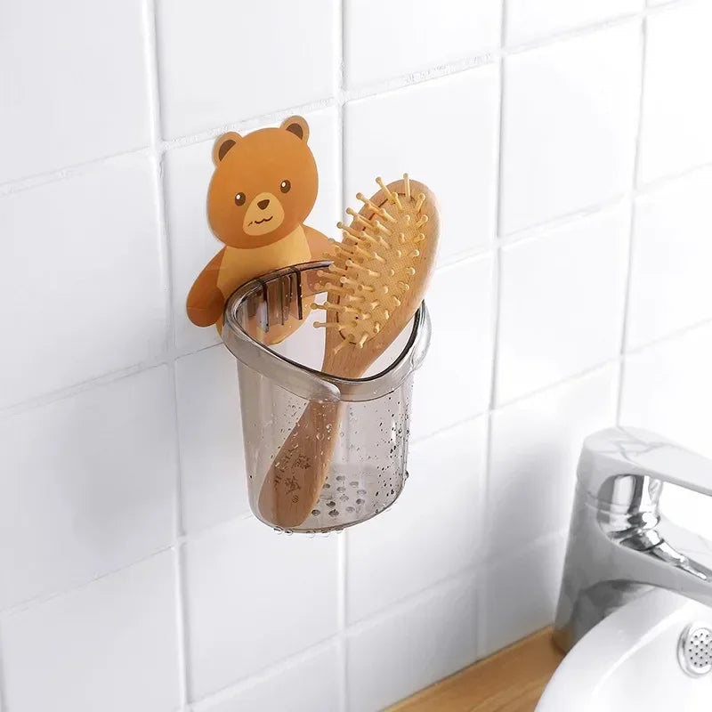 Wall Mounted Bear Holder – Cute & Durable Organizer for Home Use