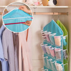 16 Pocket Hanging Organizer – Wardrobe Storage for Socks, Underwear & Accessories