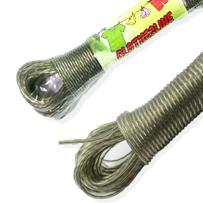 Heavy Duty 20 Meter PVC Metal Inner Rope for Laundry Wet Clothes