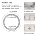 Pearl Magnetic Curtain Clip Curtain Holders Tieback Buckle Clips Hanging Ball ( Pack of 2)
