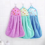 Pack of 3 Kitchen Hanging Towel – Super Absorbent Hand & Dish Towel | Soft Microfiber Hanging Cloth