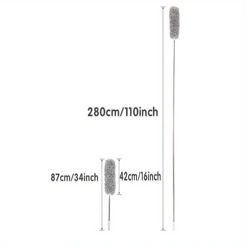 Telescopic Grey Dust Mop – Long Handle Microfiber Duster (Extendable)