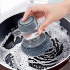 Pack of 2 Automatic Liquid Dispensing Palm Brush – Multi-Purpose Kitchen Cleaning Brush