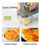 22 in 1 Mandoline Vegetable Chopper – Multi Cutter, Slicer & Grater | Kitchen Food Processor