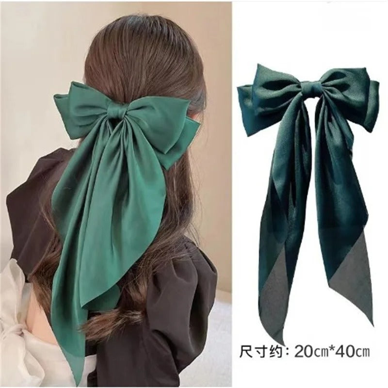 Pack of 2 Elegant Bow Hair Clip – Butterfly Style Long Tail Hair Accessory for Women & Girls