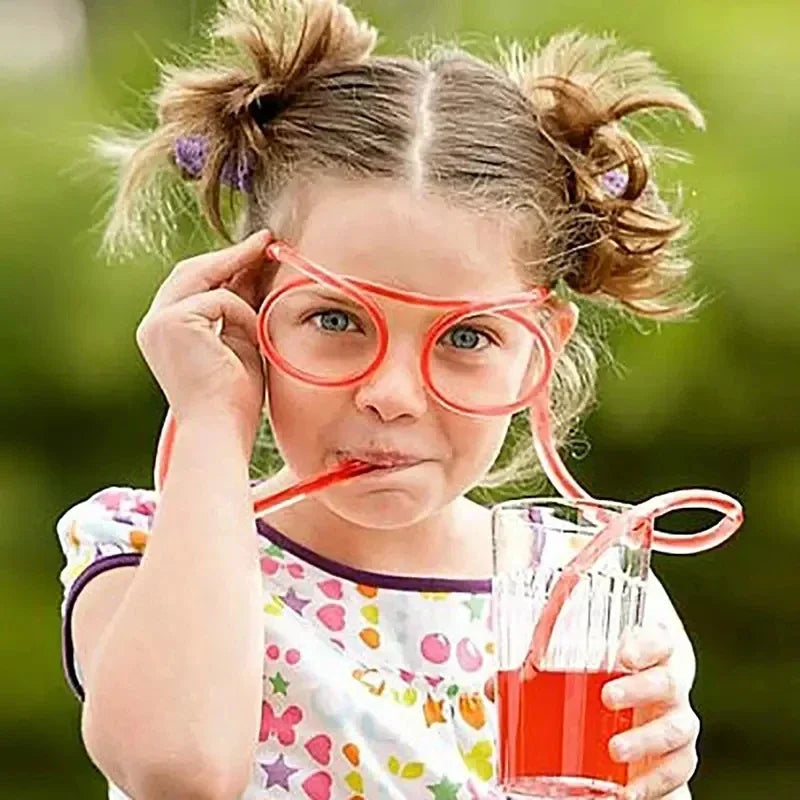 Creative Eyeglasses Straw Drinking