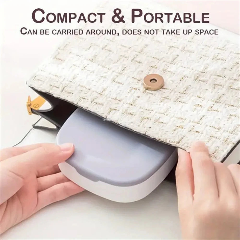 Mini Plastic Jewellery Organizer Box with Mirror – Travel Storage Case