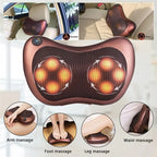 Shiatsu Car Pillow Massager – Electric Neck & Back Massager with Heat | Relaxation Cushion