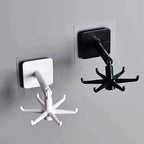 Multi-purpose 360 Degree Rotating Folding SELF-ADHESIVE Hook