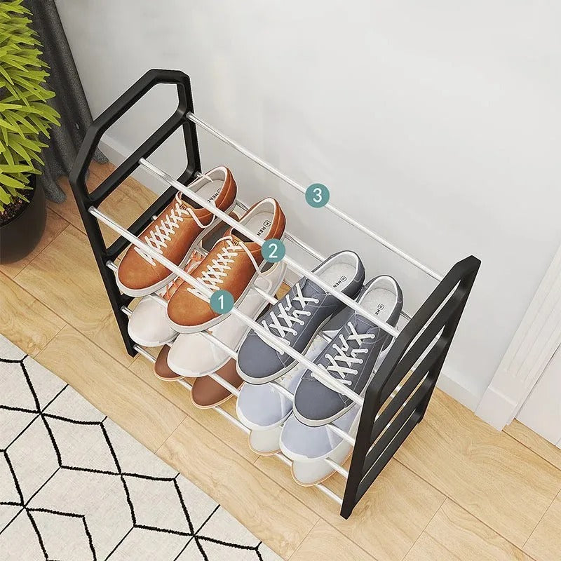 4 Tier Shoe Rack – Space Saving Shoe Organizer Shelf for Home & Entryway
