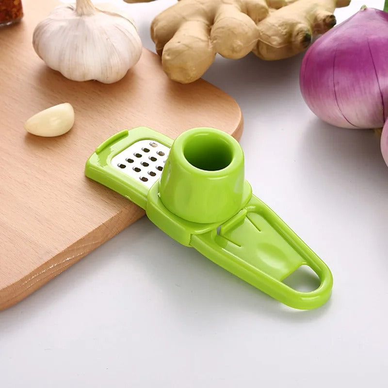 Pack of 2 Mini Garlic Cutter & Grater – Manual Garlic Crusher Tool | Easy Ginger & Garlic Mincer