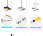 2 in 1 Brush Mop with Squeegee – Floor Scrubber & Water Wiper Cleaning Tool
