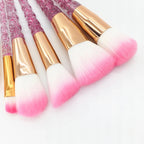 Glitter Pagoda 7pcs Makeup Brush Set – Crystal Handle Cosmetic Brushes Kit