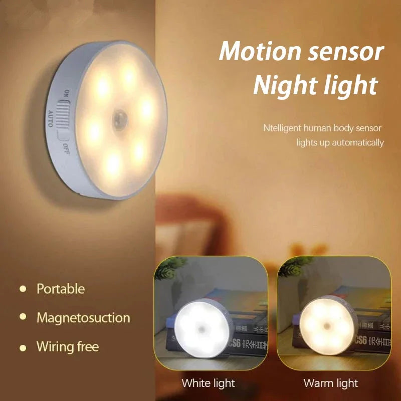 Human Body Sensor LED Night Light with Wireless USB Charging