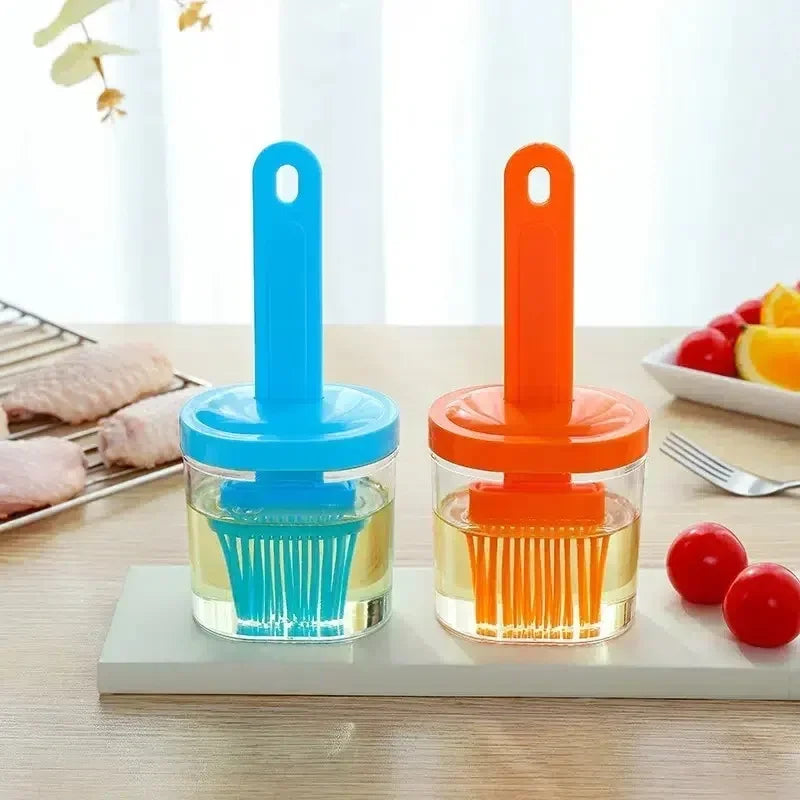 Oil Brush With Bottle Oil Dispenser