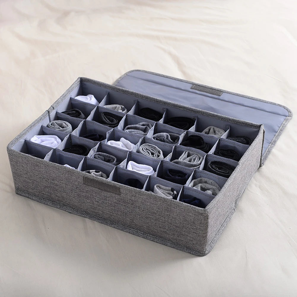 Socks Organizer Box – Drawer Storage with Multiple Compartments