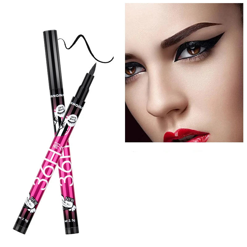 36H Waterproof Eyeliner Marker Pack of 2 – Long Lasting Smudge Proof Eye Liner Pen