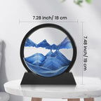 3D Moving Sand Art Hourglass – Deep Sea Quicksand Round Glass Decor