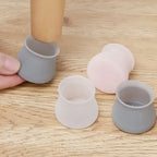 4 Pcs Silicone Chair Leg Protectors With Felt Pads
