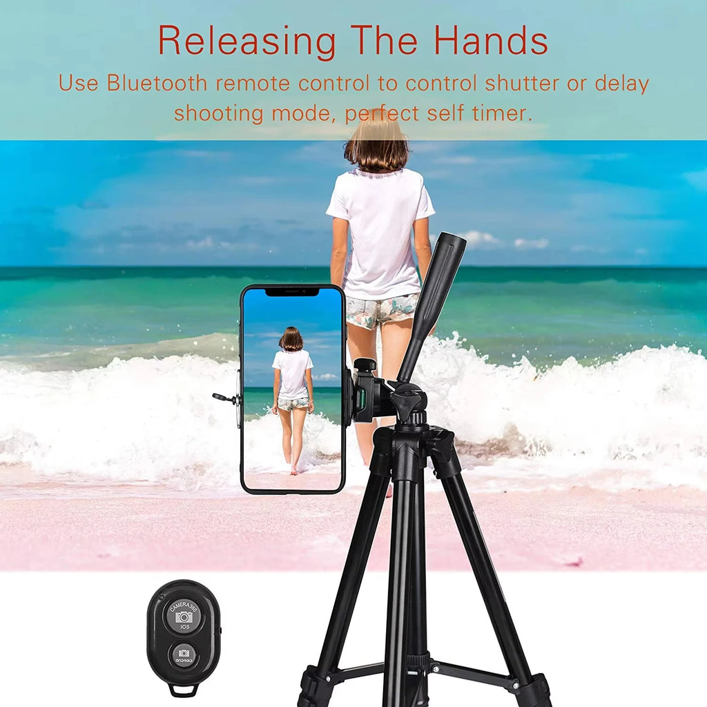 Adjustable Mobile & Camera Tripod Stand – Portable Lightweight Tripod
