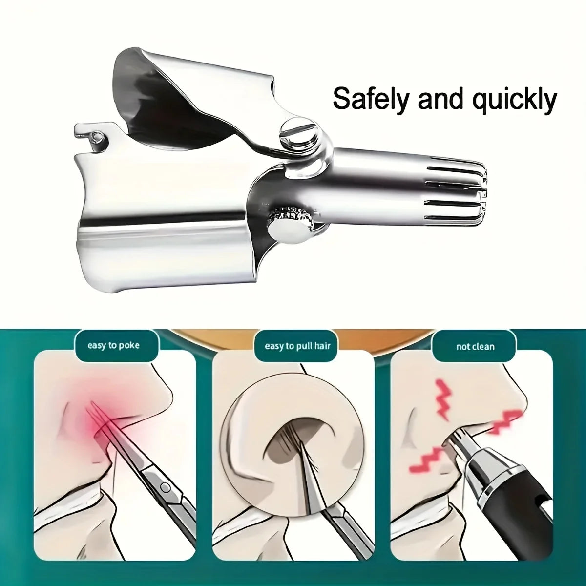 Stainless Steel Manual Nose Trimmer