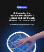 2-in-1 Mosquito Racket with UV Light – Rechargeable Electric Bug Zapper with Stand