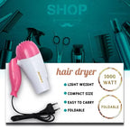 Nova Foldable Hair Dryer – Portable Travel Hair Dryer for Fast Drying (Hot & Cold Air)