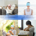 Hot & Cold Therapy Ice Cap – Gel Headache Relief Mask | Migraine Relief & Stress Cooling Cap