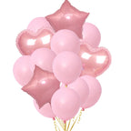 14 Pcs Confetti Decorative Party Balloons Set (Star - Heart)