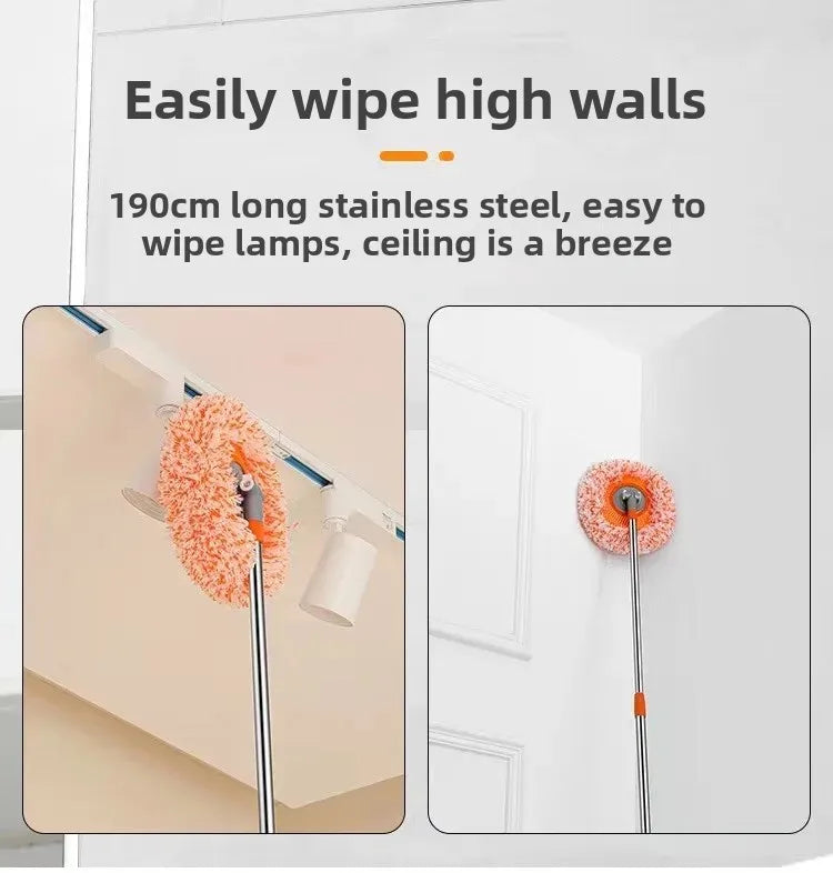 Sunflower Microfiber Mop – Extendable Dust Cleaner for Ceiling, Walls & Floor