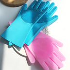 Silicone Washing Gloves – Multi Purpose Cleaning & Dishwashing Gloves with Scrubber