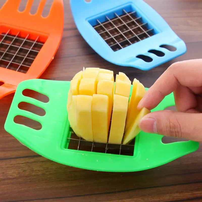 Stainless Steel Vegetable Potato Square Slicer French Fry Grid Cutter