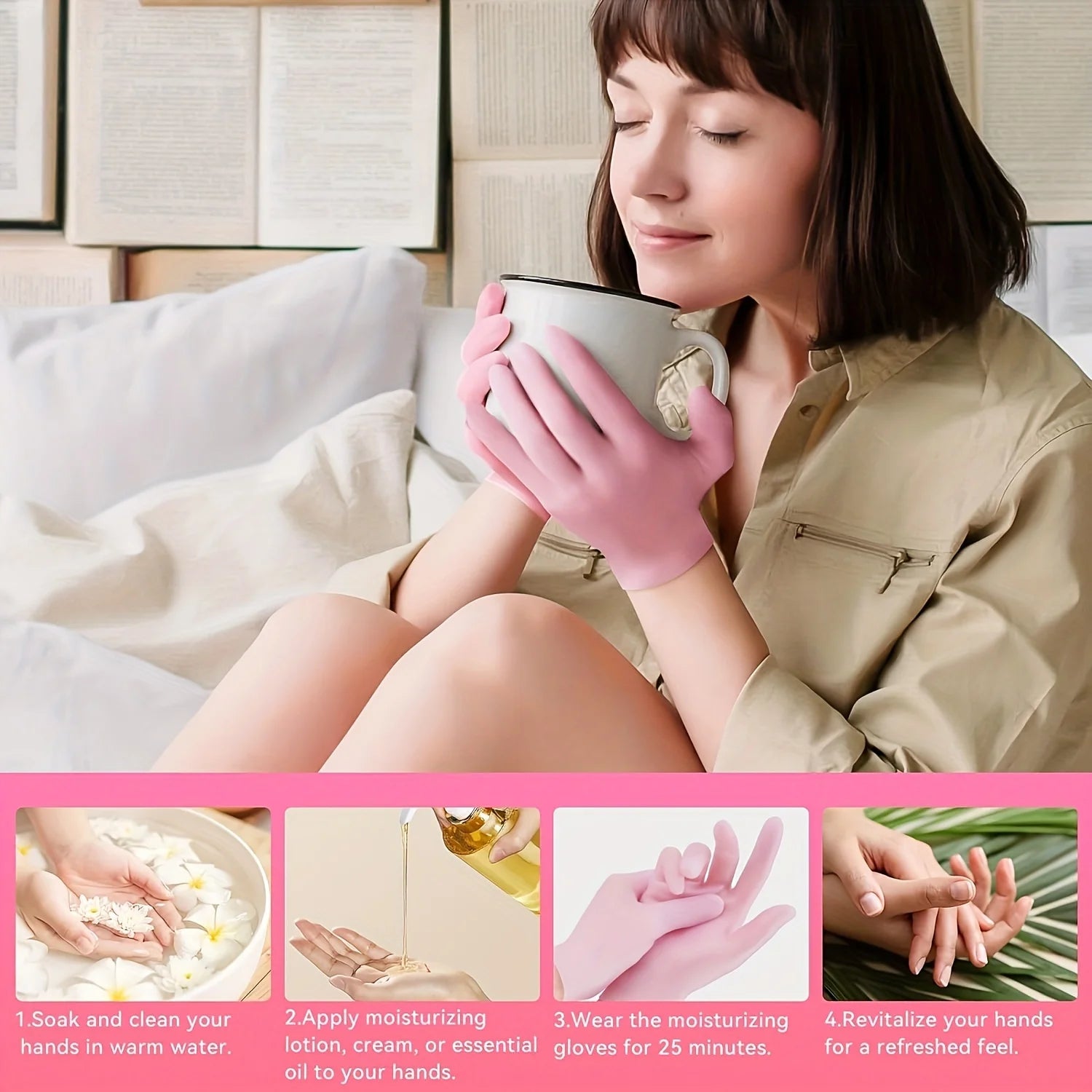 Silicone Gel Moisturizing Gloves