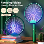 Foldable Mosquito Killer Racket with UV Light – Rechargeable Electric Swatter