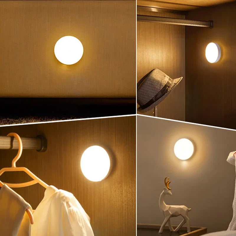 Human Body Sensor LED Night Light with Wireless USB Charging