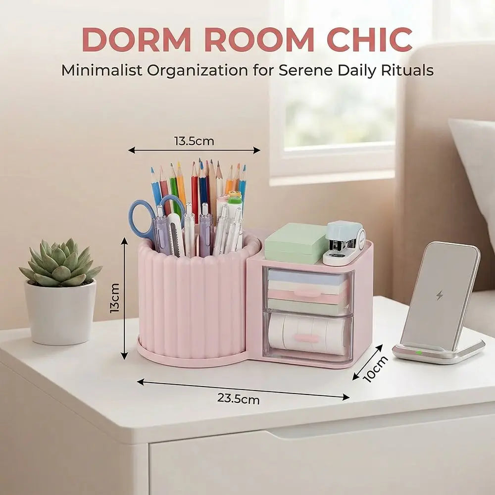 Multipurpose Drawer Cosmetic Storage Box – Pen Holder & Makeup Organizer with Drawers