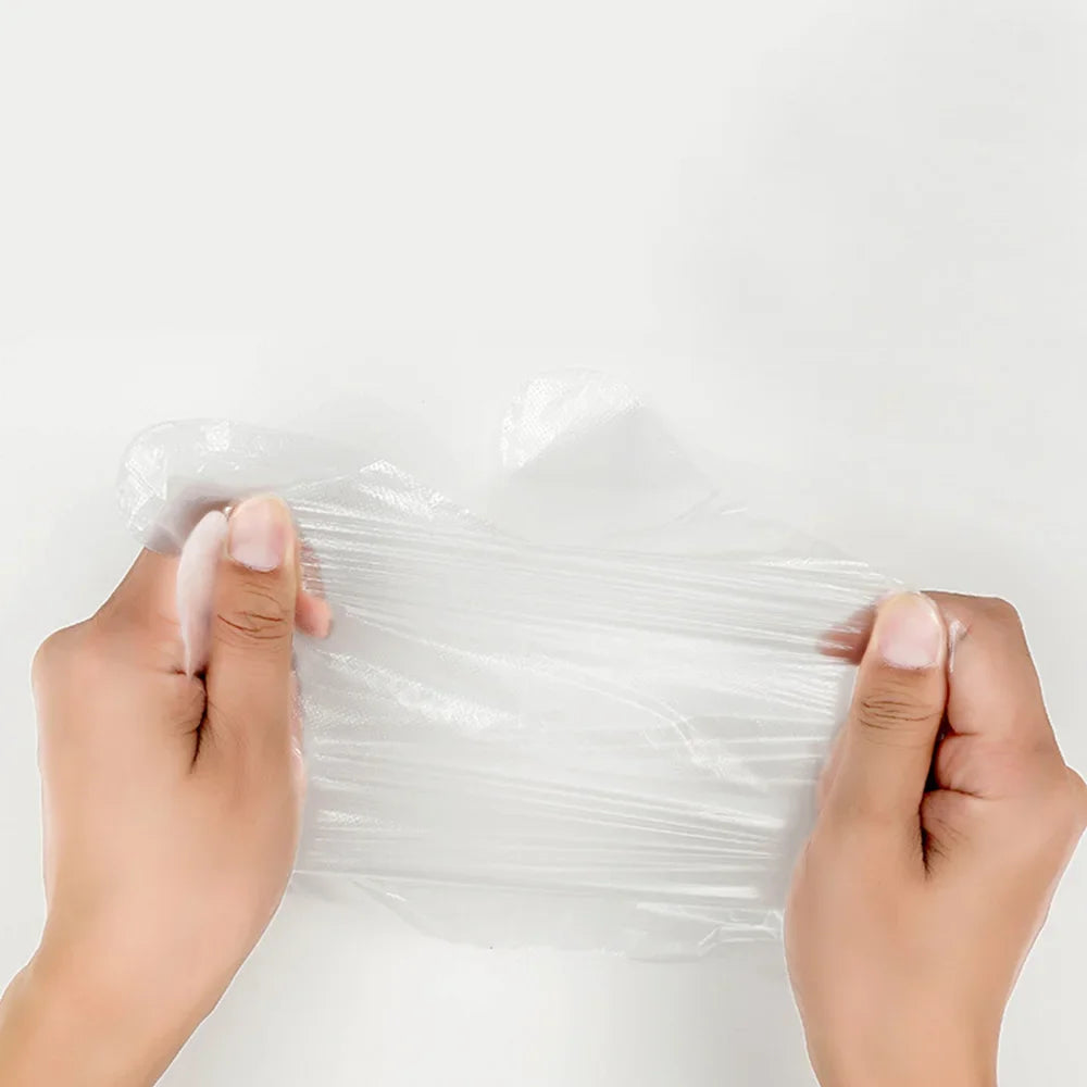 Pack of 2 Disposable Plastic Gloves (100 Pcs) – Hygienic Food Handling & Cleaning Gloves