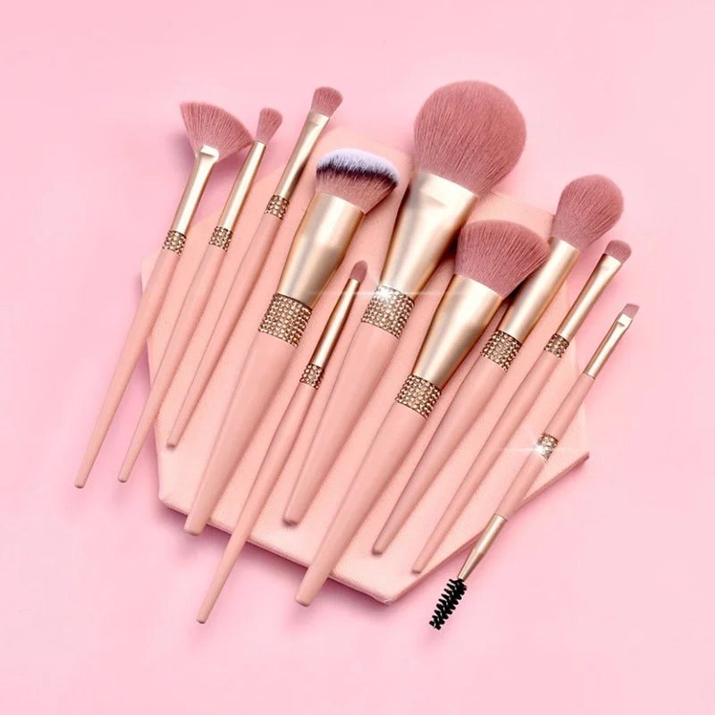 BH Cosmetics 12pcs Makeup Brush Set with Bucket Holder – Super Soft Professional Cosmetic Brushes Kit