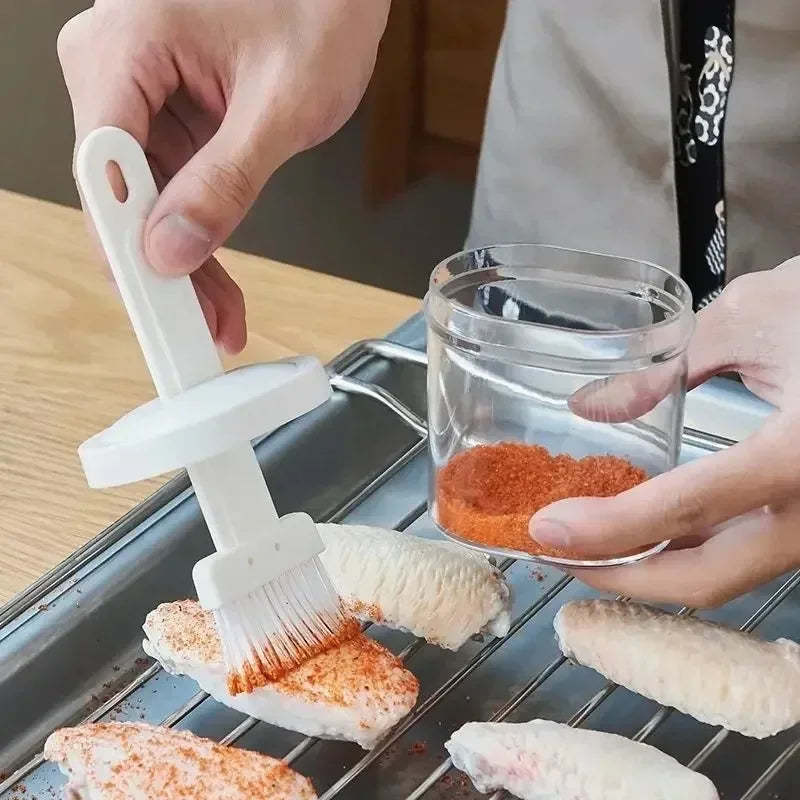 Oil Brush With Bottle Oil Dispenser