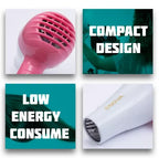Nova Foldable Hair Dryer – Portable Travel Hair Dryer for Fast Drying (Hot & Cold Air)