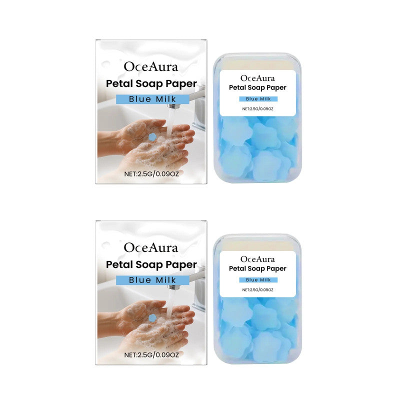 Flower Paper Soap Sheets – Portable Travel Hand Wash Soap (Box Pack) 🌸