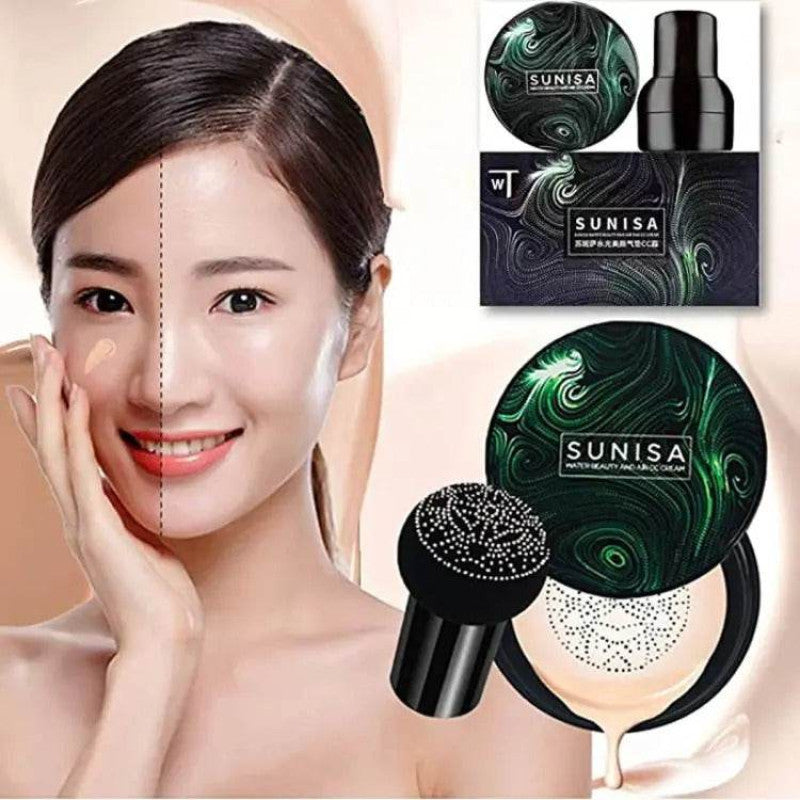 Air Cushion CC Cream Foundation – Mushroom Head Makeup for Flawless Natural Glow