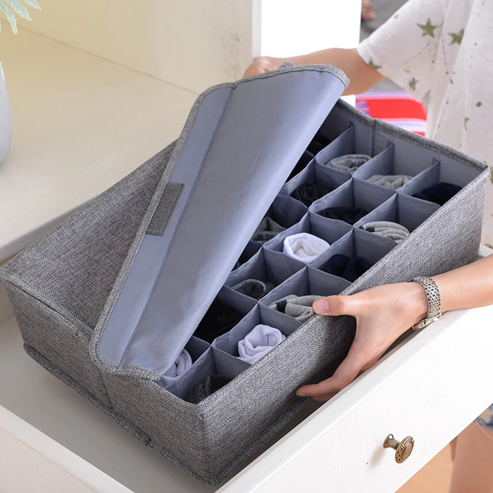 Socks Organizer Box – Drawer Storage with Multiple Compartments