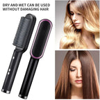 Hair Straightener Brush – 2 in 1 Fast Heating Straightening Comb (Dry & Wet Use)