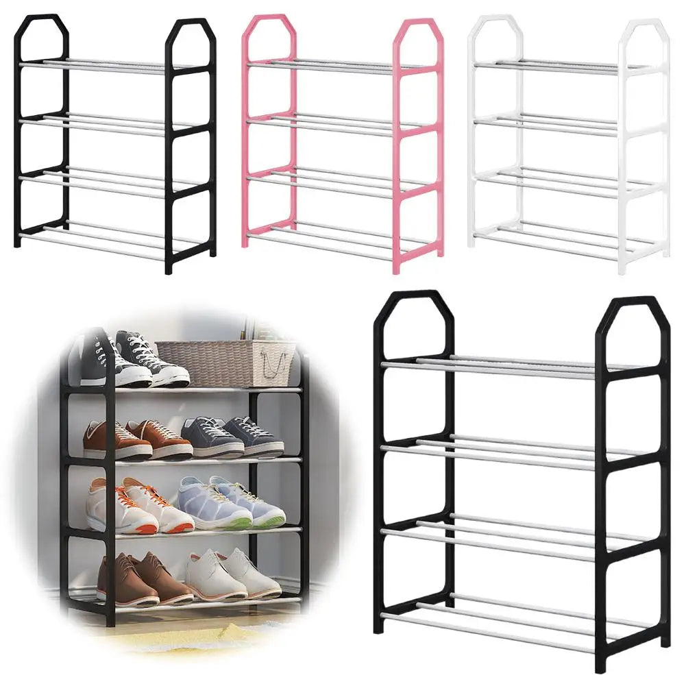 4 Tier Shoe Rack – Space Saving Shoe Organizer Shelf for Home & Entryway