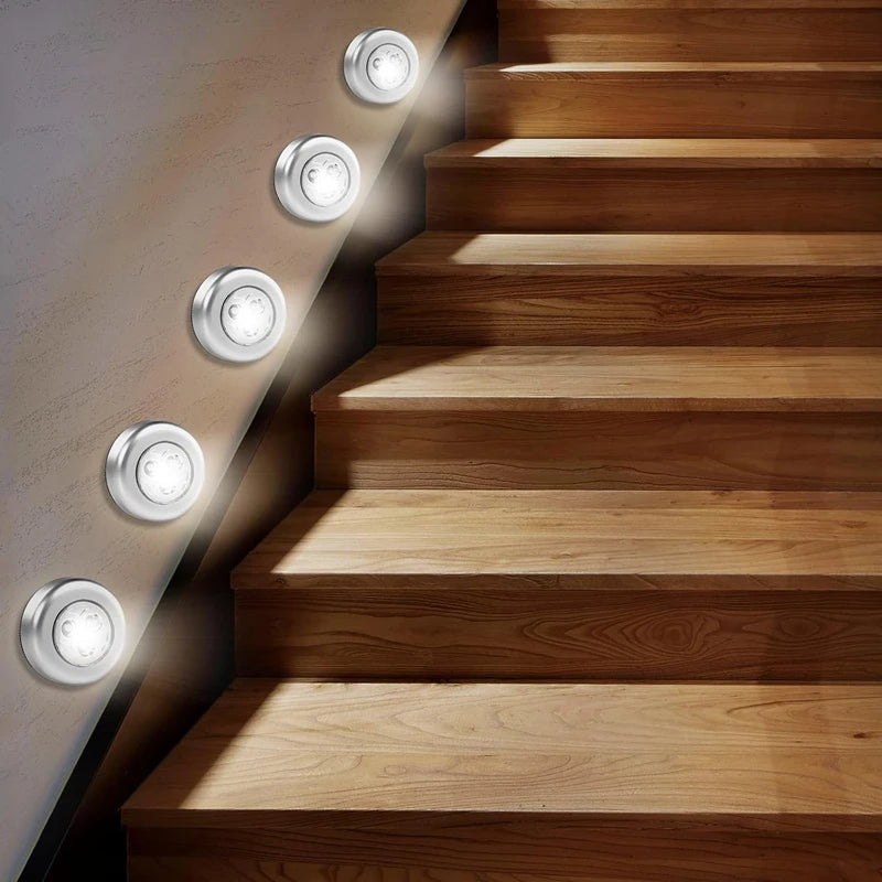 Pack of 3 LED Touch Cabinet Light – Wireless Stick On Light | Battery Operated Night Light for Kitchen, Wardrobe & Stairs