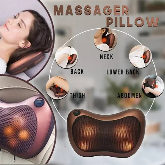 Car Pillow Massager – Electric Shiatsu Neck & Shoulder Massage Cushion with Heat