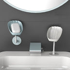 Pack of 2 360° Rotating Soap Holder with Drain – Wall Mounted Self Draining Soap Dish