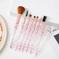 Glitter Pagoda 7pcs Makeup Brush Set – Crystal Handle Cosmetic Brushes Kit